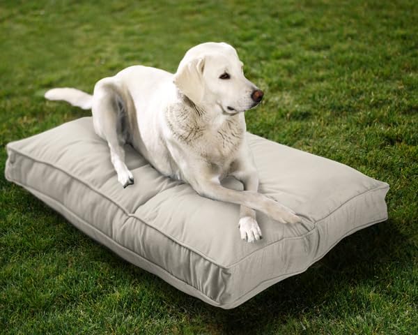 Sunbrella Indoor/Outdoor Double Sided Dog Bed - Easy to Clean & Machine Washable