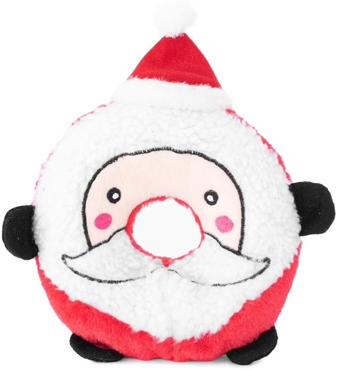 ZippyPaws - Holiday Donutz Buddies Squeaky Dog Toys - Santa