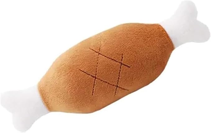 1Pc Brown Chicken Leg Plush Toy,Creative Pet Chew Toys,Interactive Sound Toys,pet Squeaker Toy,Chicken Legs Bone Pet Funny for Dogs and Cats,Squeak Toys,Perfect for Pet’s Teeth Supplies