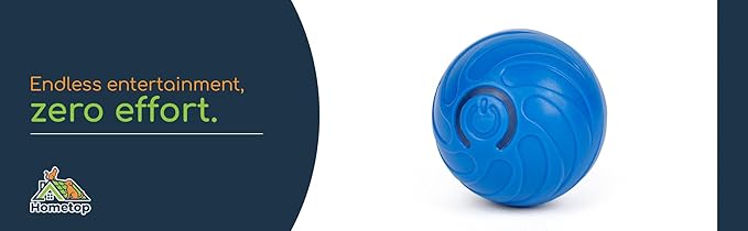 ZoomieBall Interactive Dog Ball Toy - Automatic Rolling & Bouncing, 3 Speed Modes, LED Lights, USB-C Rechargeable, Motion Activated Pet Toy (Blue)