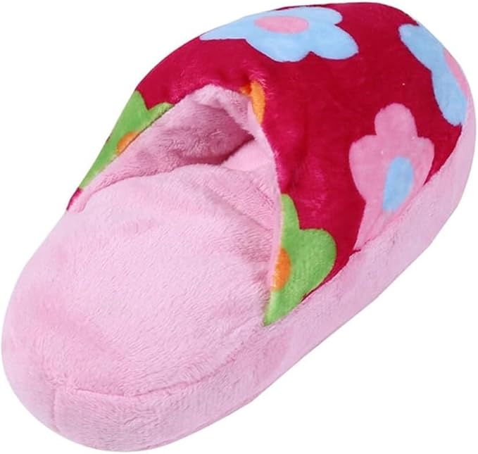 1Pcs Pink Cute Pet Puppy Dog Cat Slipper Shape Plush Chew Play Toy Flip-Flops Squeaky Toys Dog Squeak Toys Pet Supplies(ZS545)