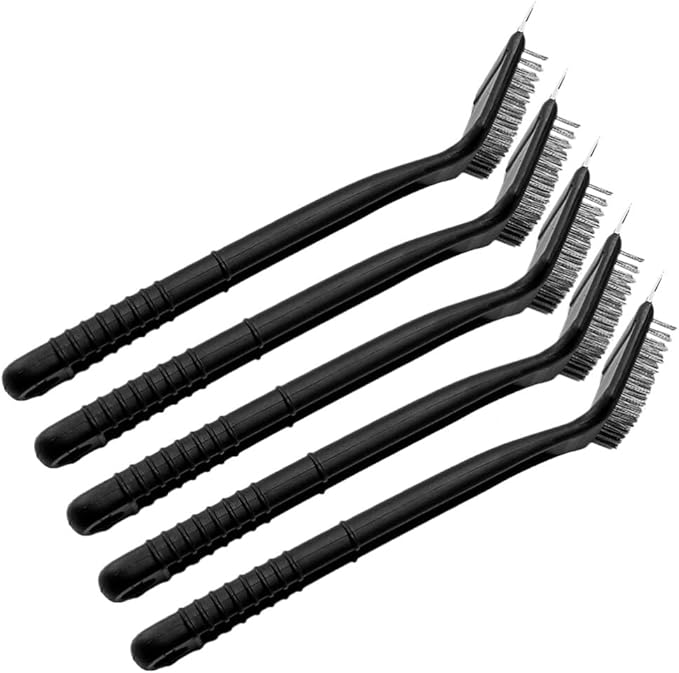 INOOMP 5pcs Handle Birdcage Cleaning Brush Scrubber for Bird Cage Maintenance for All Bird Types and Hard Reach Areas