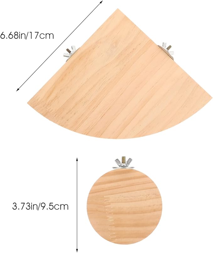 POPETPOP 4pcs Bird Platform for Parrots and Pets and Sturdy Hamster Plaything Creative Fan Shape for and Enrichment Activities