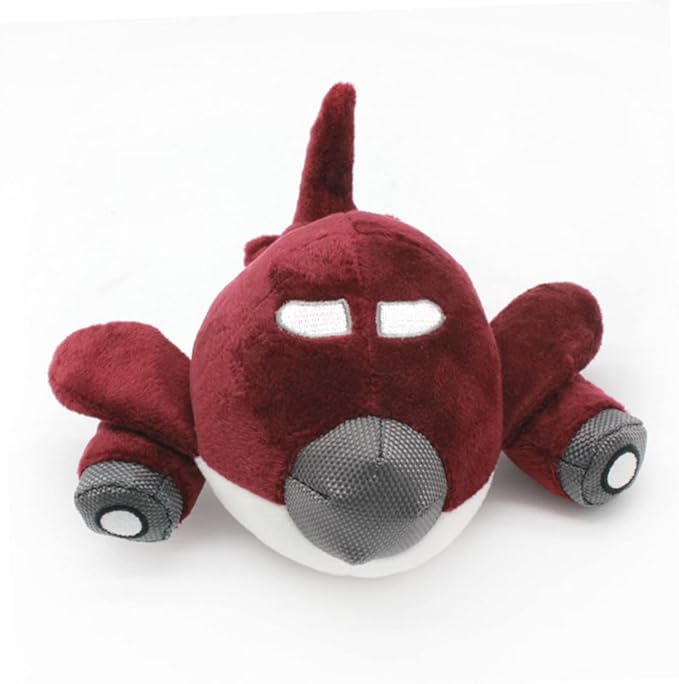 Didiseaon 3pcs Pet Interactive Plane Shape Squeaky Chewing Toy Creative Sound Playing Intellectual Toys for Dogs Cats Red Reduce Boredom Destructive Behavior