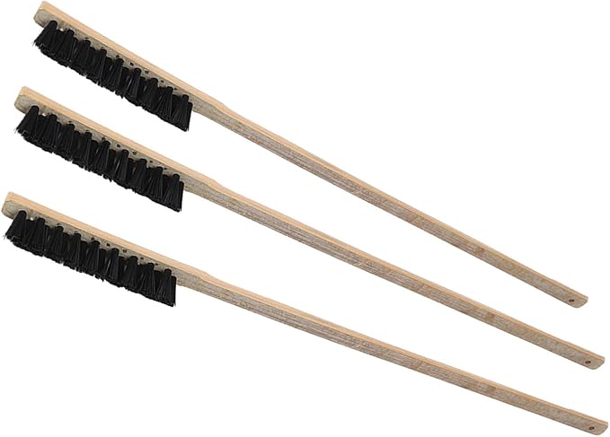 Gavigain Bird Cage Cleaning Brush Set, Long Handle, Wood, Sturdy and Sturdy, Convenient Storage Hole, for Parrot Owners