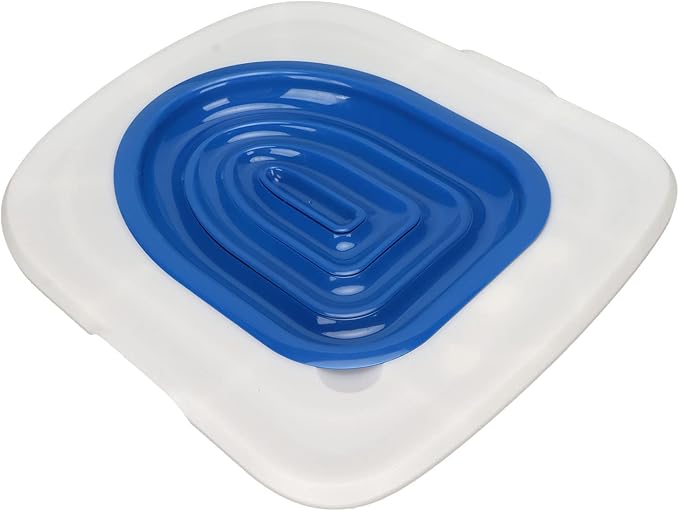 Dioche Trainer Cat Toilet Cat Litter Training Kit, Universally Designed, Reusable, Ecofriendly Litter Trainer, Includes Training Mat and User Manual. (White Tray, 1 Blue Inner Support)