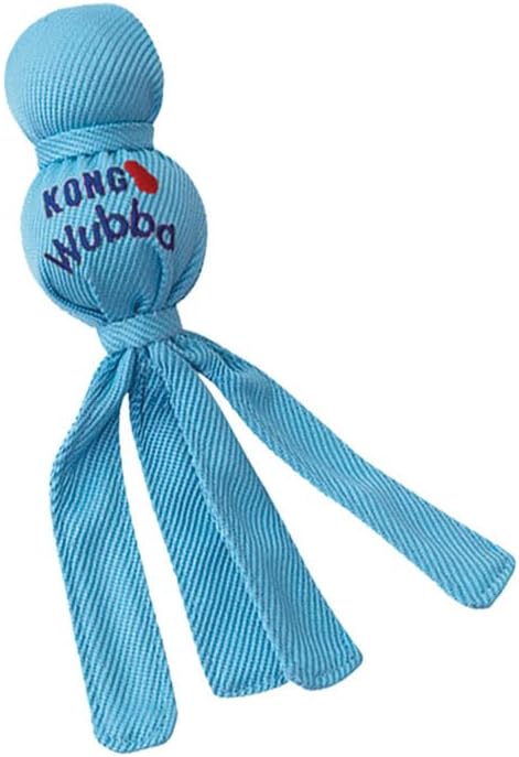 Kong Puppy Wubba Dog Tug of War Toy - Durable Fetch & Tug for Small Breeds - Interactive Puppy Teething Toys for Small Dogs, Perfect Squeakers for Tug of War and Fetch Games