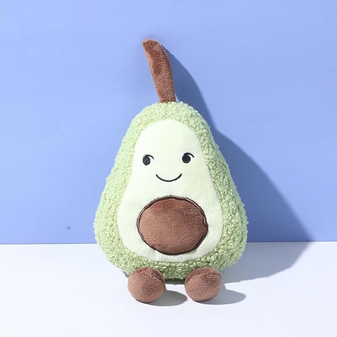 Plush Fruit-Shaped Pet Toy – Durable Squeaky & Bite-Resistant Dog and Cat Chew Toy for Teething and Self-Play (Broccoli)