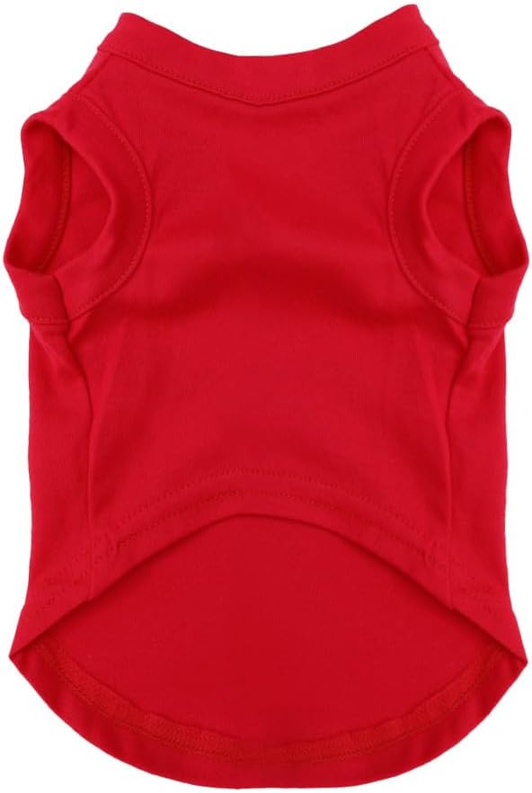 Happy Camping Dog Tee Shirt | Sleeveless Breeds | Summer | Outdoors | Travel | Hike |Red, 6X-Large 278