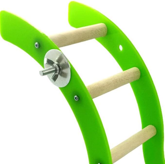 FRCOLOR Mini Acrylic Wavy Ladder for Hamster and Parrot, Small Pet Climbing, Colorful Squirrel and Bird Cage Accessory for Cage Play and Exercise