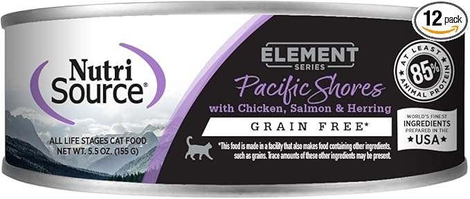 NutriSource Element Series Wet Cat Food, Pacific Shores, 5.5 Ounce (Pack of 12)