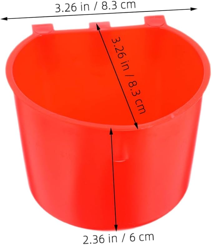 Happyyami 8pcs Sturdy Bird Cage Feeder Bowl Pet Water Bowl for Rabbits Birds Chicken Coop Feeder Cups Small Animal Food and Water Dispenser