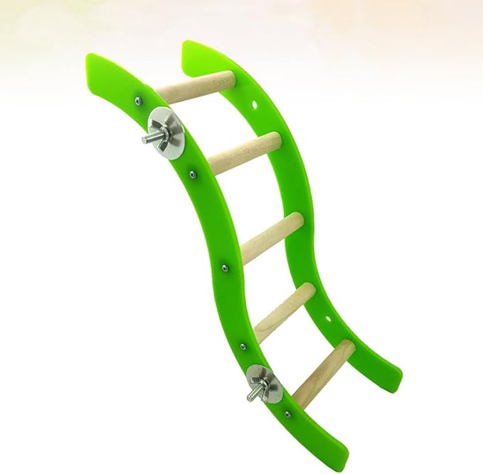 VALICLUD Mini Acrylic Pet Climbing Ladder Wavy Shape for Hamsters, Parrots, and Squirrels – Colorful Small Animal Cage for Birdcage Accessories and Cage Play