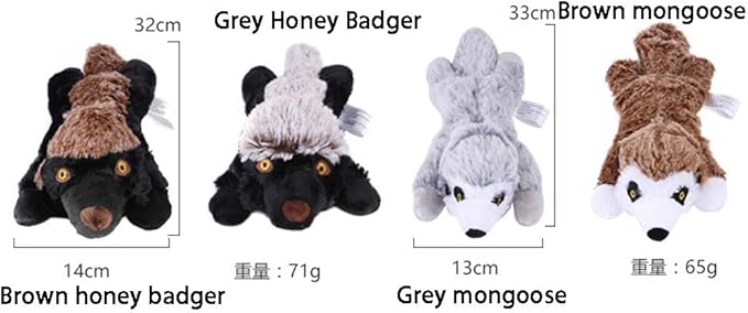 Pet Toys, Dog Squeaky Toys Interactive Toys for Chewers Durable Plush Dog Toys for Small Medium Large Dogs (Brown Groundhog)