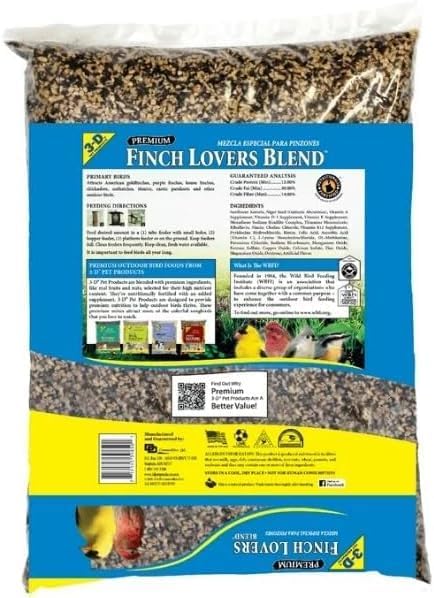 3~D Pet Products Finch Food Finch Lovers Mix Dry Wild Bird Food, Seeds ~ 5 Lb Bag ~ Ideal for Attracting Finches and Other Wild Birds ~ 1 Pack