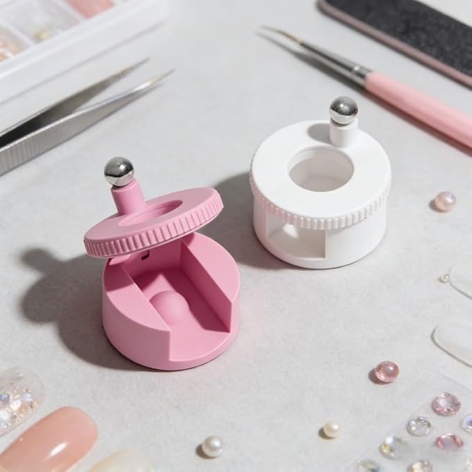 2026 New Rotating Cat Eye Magnet, Automatic Glass Bead Suction Of Cat Eye Nail, Beginner Friendly Nail Tool, Uniform Magnetic Force and Excellent Light Absorption, Creating Wide Cat Eye Effect (Pink)