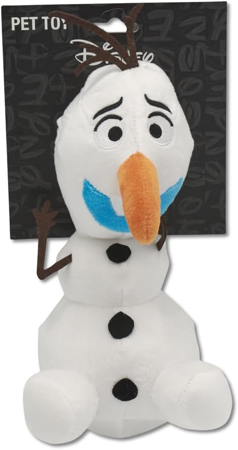 Buckle-Down Disney Dog Toy Frozen Olaf Surprised Sitting Pose Pet Toy Plush