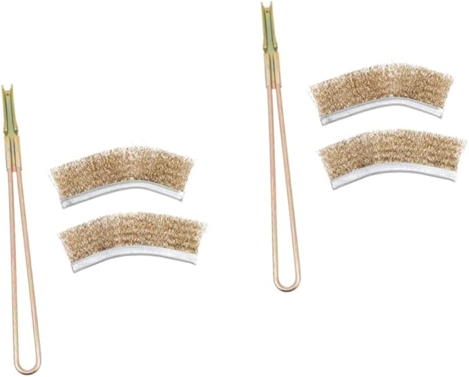 VANZACK 2sets Bird Cage Cleaning Brush Handle Parrot Cage Cleaner Sturdy Bristles Effortless Reach for Cleaning