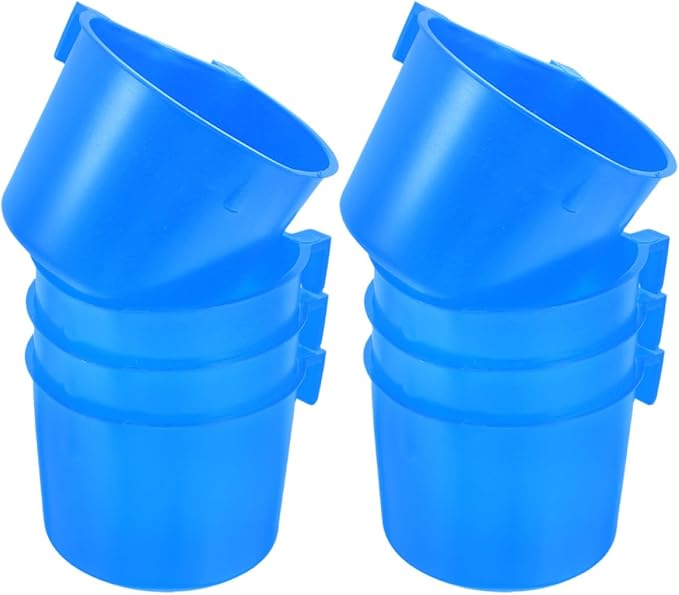 8pcs Hanging Bird Cage Feeding Cups and Rabbit Water Bowls, Thickened Plastic, 8.3x8.3x6cm, Suitable for Small Animals and Poultry Cage Hydration