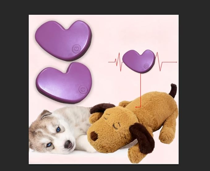 Heartbeat Box Puppy Toy Heartbeat Simulator Replacement Soother for Pet Behavioral Training Sleep Aid Calming Toys Cat Kitten Dog Pet Anxiety Relief and Calming Aid No Plush Toy