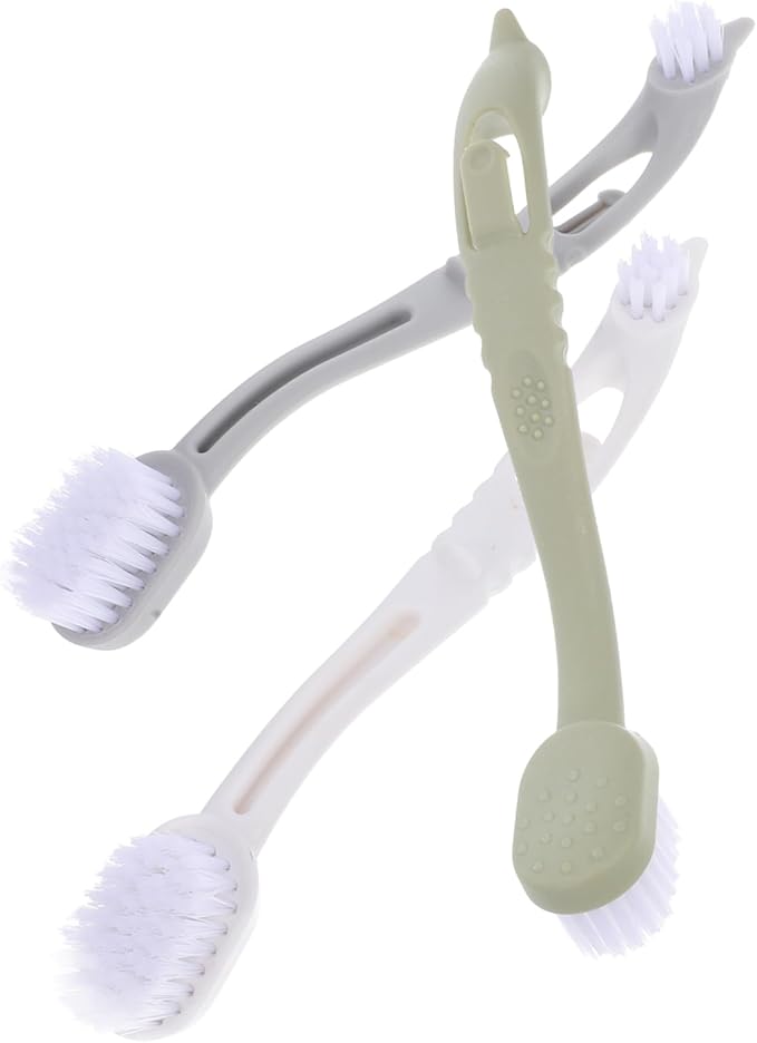 Milisten 3pcs Bird Cage Cleaning Brush with Dual Essential Pet Cage Cleaner Tool for Birds Small Animals Handle Design for Easy Efficient Cleaning Soft Bristles Protect