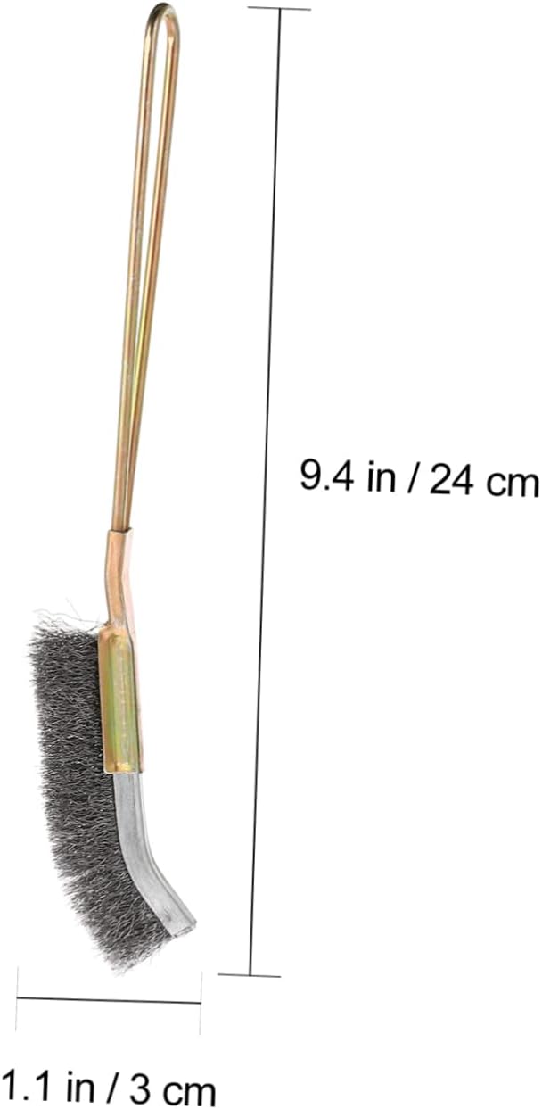 POPETPOP 2pcs Bird Cage Cleaning Brush Wire and Copper Handle for Parrot Finch and Canaries for Daily Use Long Reach for Cage