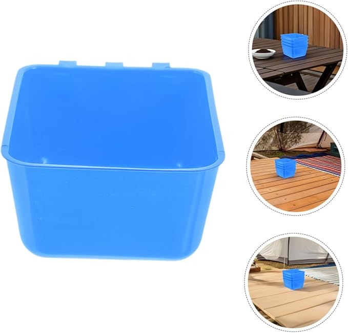 GANAZONO 6pcs Rabbit Food Bowl and Bird Water Cup Set Hanging PET Feeding Bowls for Small Animals Sturdy 12.5 * 9.5 * 6CM Suitable for Bird Cage and Rabbit Hutch