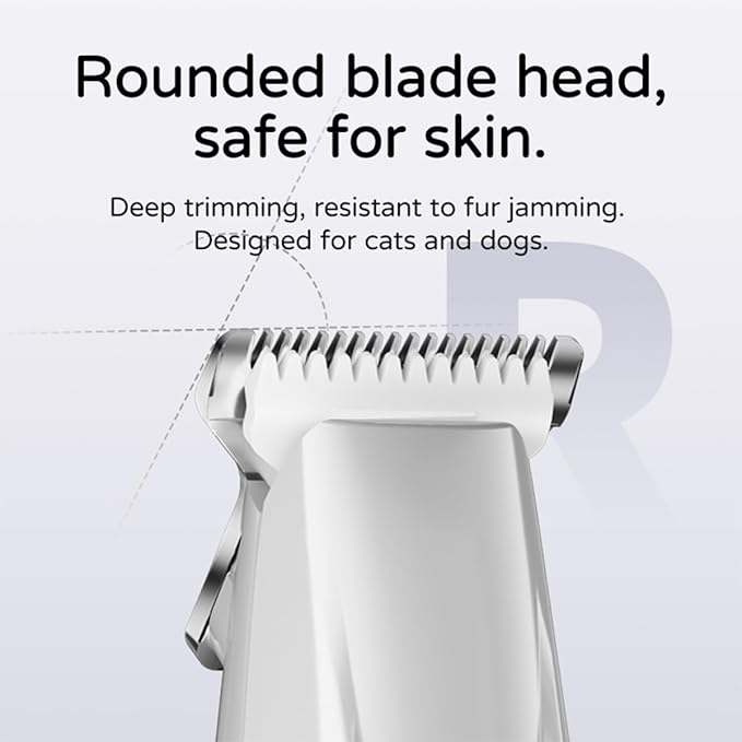 iBTC 2026 New Pet Precision Trimmer, Dog Paw Trimmer with LED Light, Low Noise, IPX Waterproof, Dual-Speed Motor, Suit for Trimming Paw, Ear, Face, Butt, Eyebrows, USB Rechageble