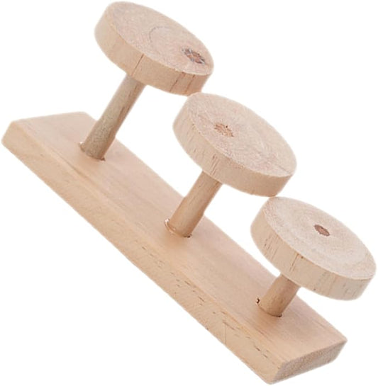 YARNOW Wooden Parrot Ladder Toy Bird Cage Accessory for Parakeets Macaws Parrots