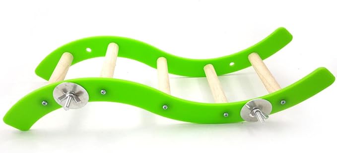 FRCOLOR Mini Acrylic Wavy Ladder for Hamster and Parrot, Small Pet Climbing, Colorful Squirrel and Bird Cage Accessory for Cage Play and Exercise