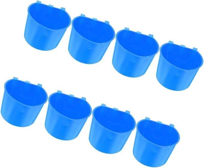 Holibanna 8pcs Hanging Bird Cage Cups Rabbit Food Bowl Pet Water Bowl for Small Animals Chicken Coop Pet Feeding
