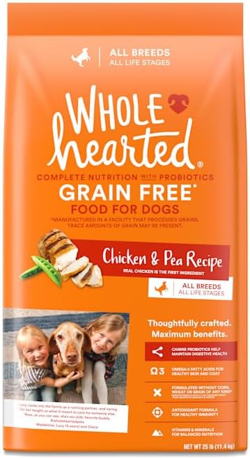 WholeHearted by Petco Grain Free All Life Stages Chicken & Pea Recipe Dry Dog Food 25 lbs.