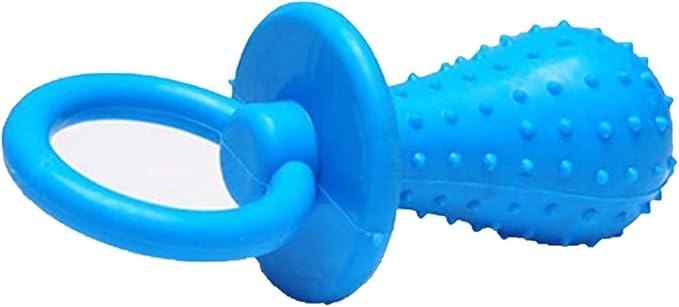 Blue Dserw Dog Pacifier Chew Toys, Mini Bite Resistant Bell Shape Rubber Pacifier Pet Puppy Molar Chew Training Toy, Bell Chewing Playing Training Toys, for Pet Puppy Dog Cat, Chew Toys