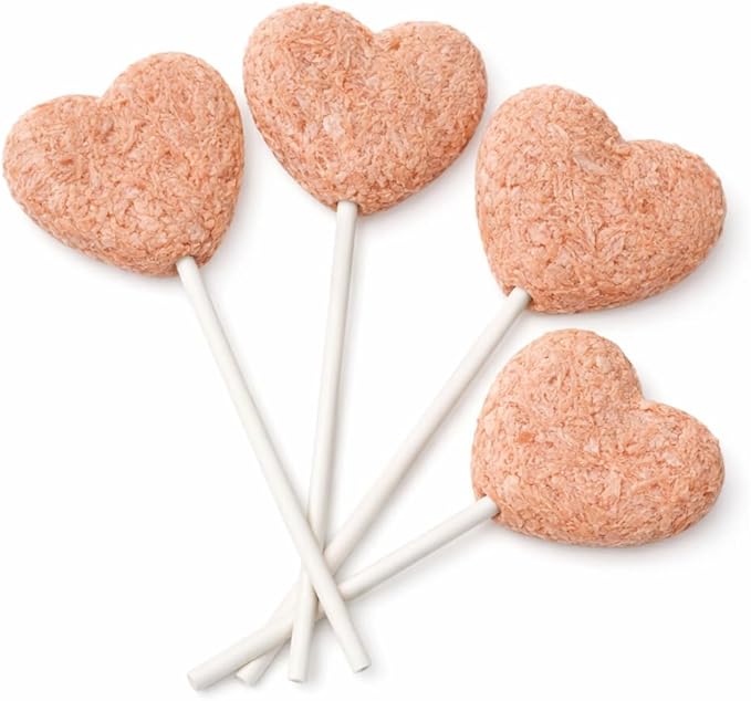 Freeze Dried Cat Treats Salmon Lollipops 4 Pops - High Protein Lickable Salmon Treats on Stick for Training Bonding - Cat Snacks No Artificial Flavors Preservatives for Kittens Cats All Ages