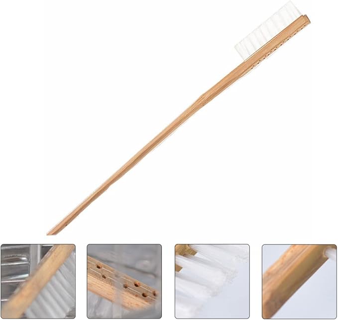 LIOOBO 1Pc Long Handle Bird Cage Cleaning Brush Durable for Parrot and Cockatiel Cages Essential Cleaning Accessory for Bird Owners Cage Cleaning Brush