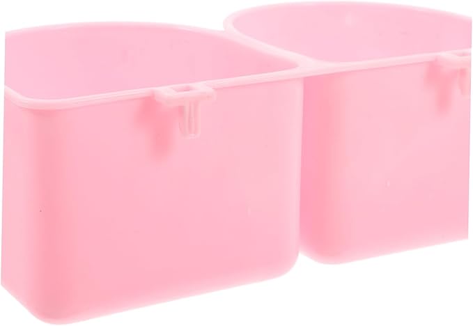 Double Dog Cat Bowl Pet Hanging Feeder Crate Bowl Holder Parrot Pigeon Bird Cage Portable Dog Water Feeder