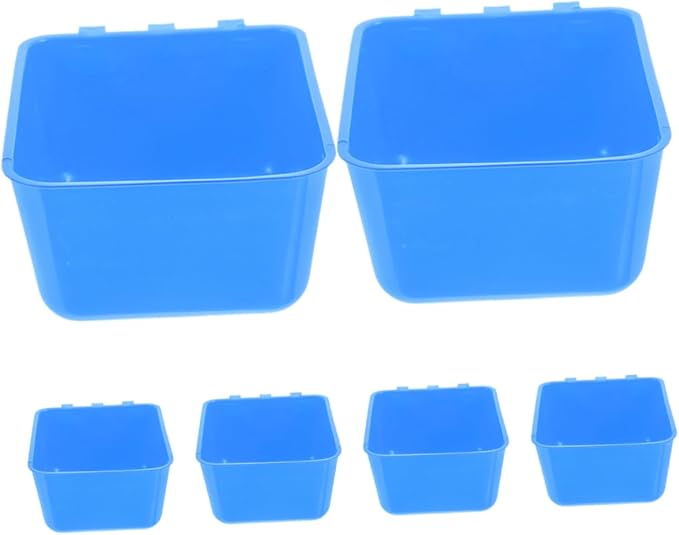 6pcs Bird Cage Feeding Cup Rabbit Water Bowl Macaw Cage Bowl Chicken Feeder Cups for Small Animals