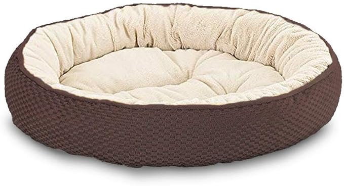 SPOT Sleep Zone Checkerboard Napper Pet Bed 20x20 / Chocolate - Pet Bed for Cats and Small Dogs - Attractive, Durable, Comfortable, Washable