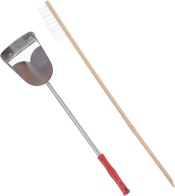 Abaodam 2pcs Bird Cage Cleaning Tool Set and Handle Shovel and Brush for Efficient Cleaning of Parrot and Bird Cages Random