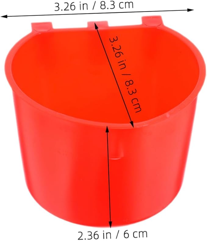 8pcs Hanging Bird Cage Bowl Sturdy Pet Feeder Cup for Rabbits Birds Small Animals Easy Install and Remove