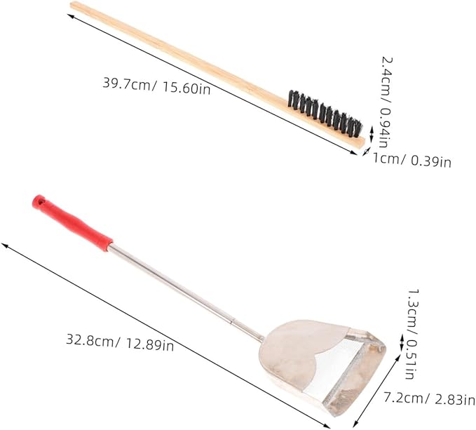 BESTonZON 2-Piece Bird Cage Cleaning Brush Set Droppings Shovel for Small Animal Cages for Parrots Rabbits and Chickens Household Cleaning Tools