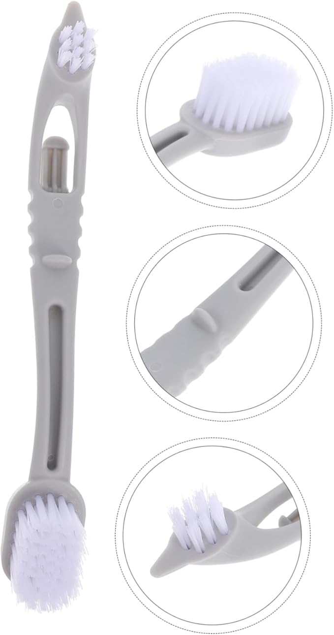 Milisten 3pcs Bird Cage Cleaning Brush with Dual Essential Pet Cage Cleaner Tool for Birds Small Animals Handle Design for Easy Efficient Cleaning Soft Bristles Protect