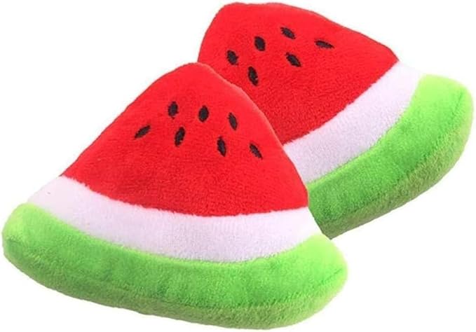 BWESOO 1Pc Red Pet Toy Chew Squeaker Squeaky Plush Cotton Triangle Ball Watermelon Sound Toys Puppies Small Dogs Useful and Deft, Dog Squeak Toys, Tiny Puppy Toys