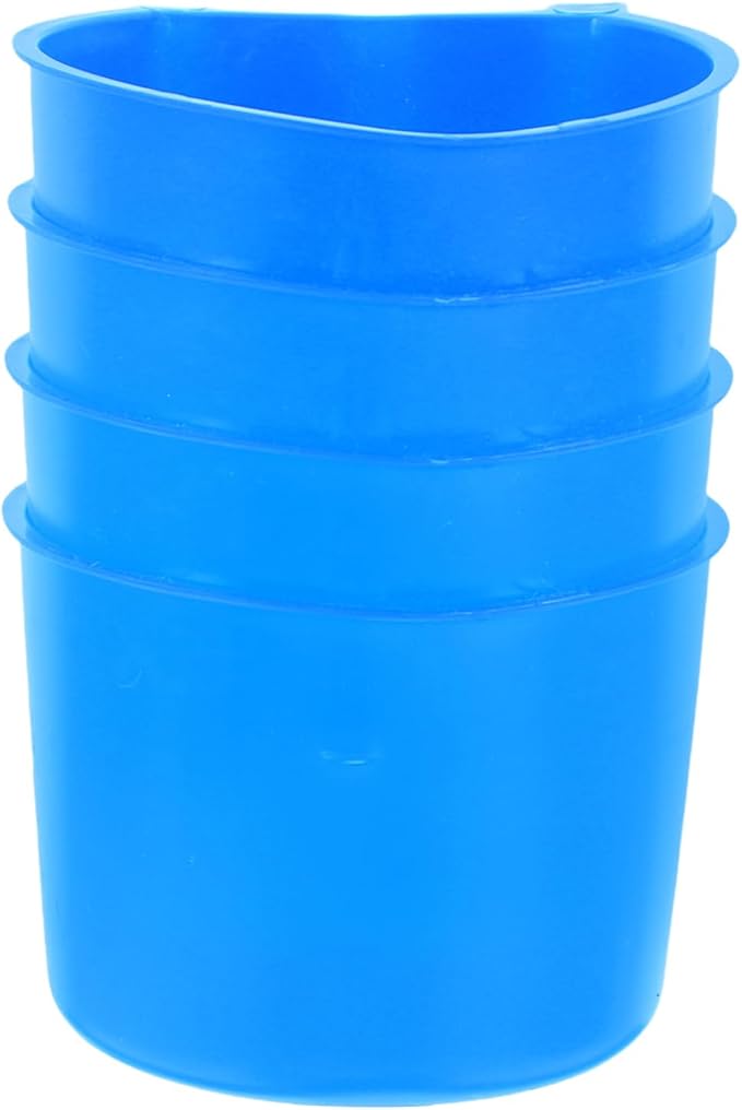 KESYOO 4pcs Hanging Feeding Bowls for Birds and Small Animals Thickened Plastic Water and Food Cups 8.3x8.3x6CM Suitable for Rabbit Chicken and PET Cages