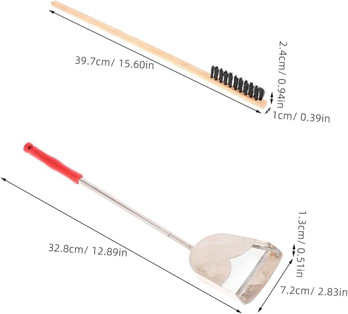HANABASS 2pcs Bird Cage Cleaner Brush Set with Droppings Shovel Efficient Cleaning Tools for Pet Birds and Small Animal Cages for Quick Stain Removal and Household Use