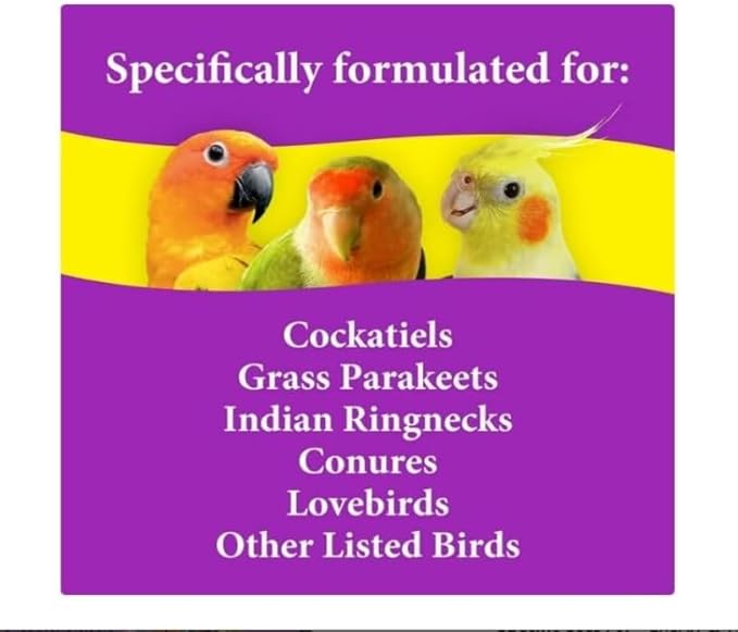 3~D Pet Products Premium Cockatiel Mix Bird Food Seeds, with Probiotics ~ 9 Lb Bag ~ 1 Pack.