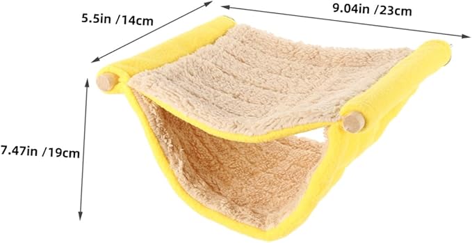 Double Layer Small Animal Hammock Bed for Hamster and Parakeet, Hanging Plush Cage Nest, Rat and Bird Cage Accessories, Warm Cozy Sleeping Hideout for Small Pets