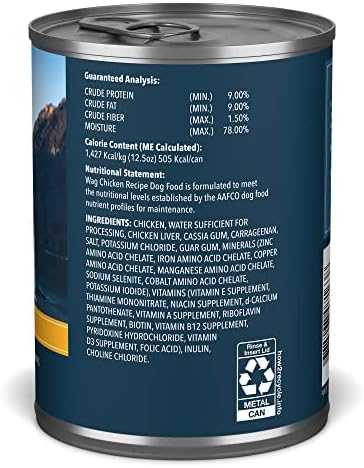 Amazon Brand - Wag Pate Canned Dog Food, Chicken Recipe, 12.5 Ounce (Pack of 24)