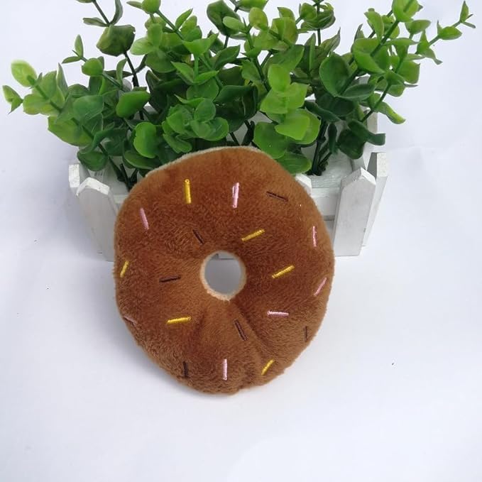 3Pcs Colorful Pet Toy Donut-Shape Squeaky Squeaker Puppy Dog Pet Cat Kitten Sound Chews Toy Random Color Sturdy and Practical Simple and Sophisticated Design，Endless Fun Toys，Dog Squeak Toys