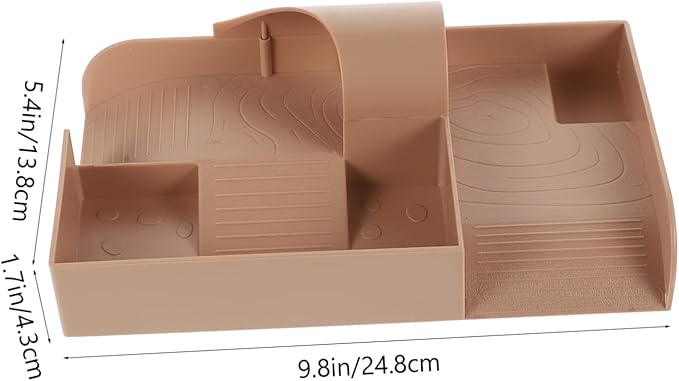 Sosoport Tortoise Climbing Terrace Multifunctional Turtle Habitat and Basking Platform for Aquatic Landscapes for Fish Tanks and Reptile Enclosures